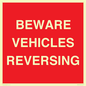 BEWARE VEHICLES REVERSING